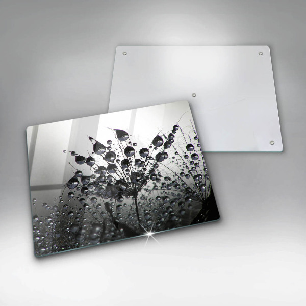 Skärbräda i härdat glas Maskrosor och dagg