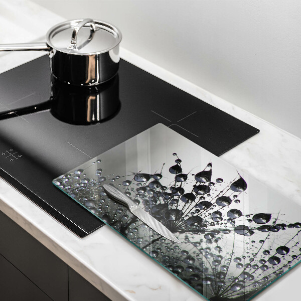 Skärbräda i härdat glas Maskrosor och dagg