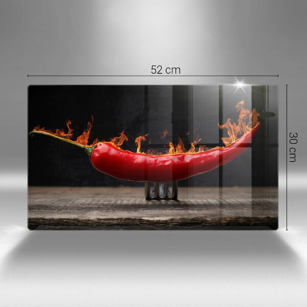 Skärbräda i härdat glas Varm chilipeppar