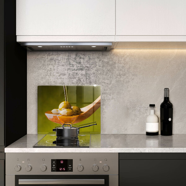 Skärbräda i härdat glas Olivolja och oliver