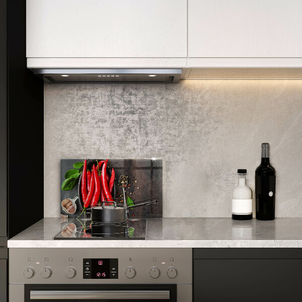 Skärbräda i härdat glas Röd chilipeppar