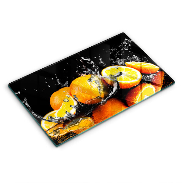 Skärbräda i härdat glas Saftig orange frukt
