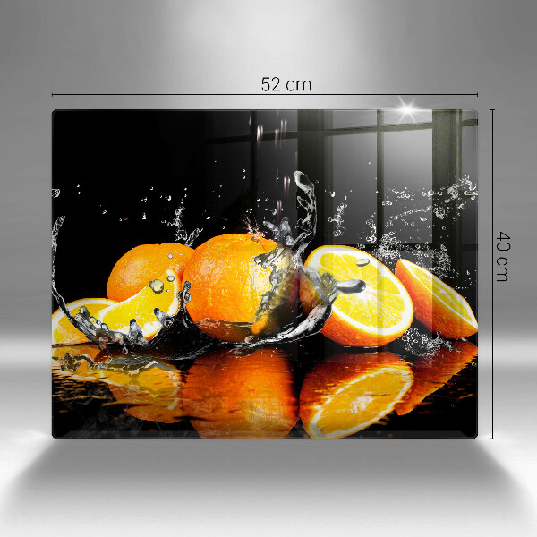 Skärbräda i härdat glas Saftig orange frukt