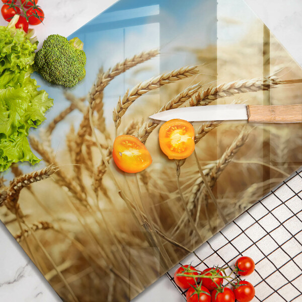 Skärbräda i härdat glas Öron av säd på fältet