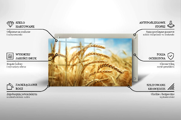 Skärbräda i härdat glas Öron av säd på fältet