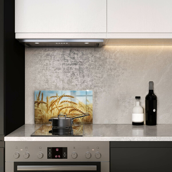 Skärbräda i härdat glas Öron av säd på fältet