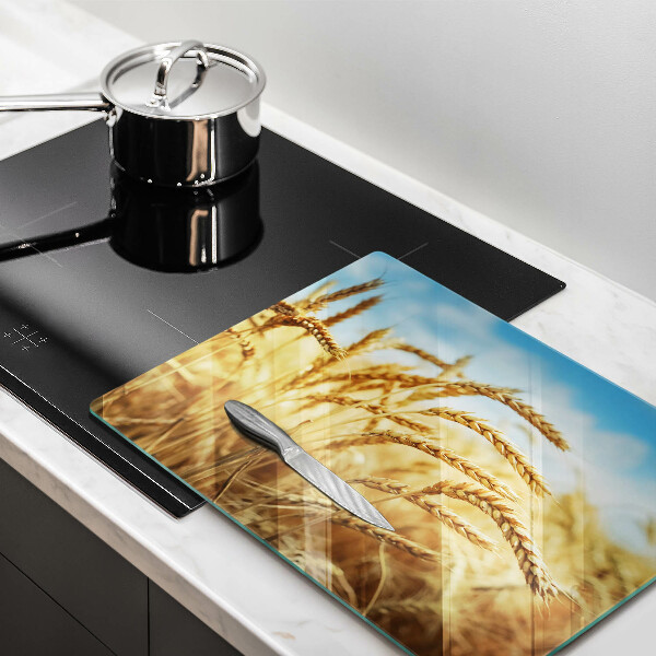 Skärbräda i härdat glas Öron av säd på fältet