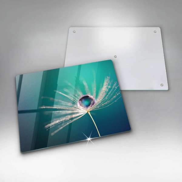 Skärbräda i härdat glas Dagg på maskrosen