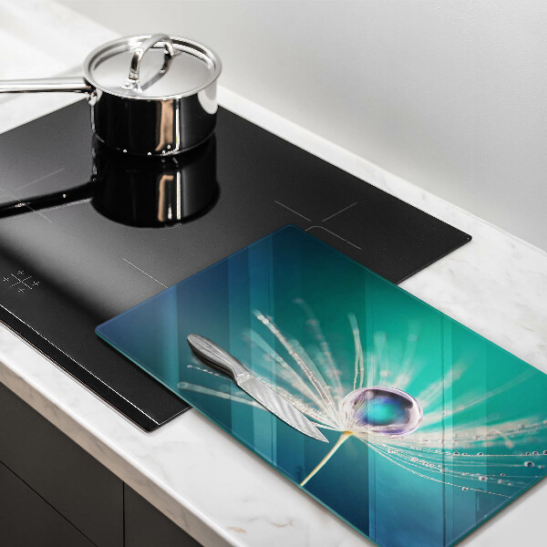 Skärbräda i härdat glas Dagg på maskrosen