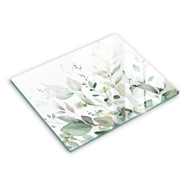 Skärbräda i härdat glas Akvarellväxter