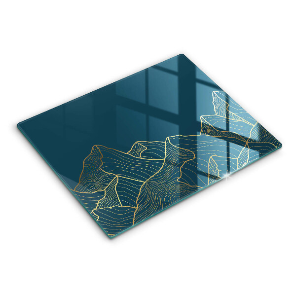 Skärbräda i härdat glas Abstrakta berg