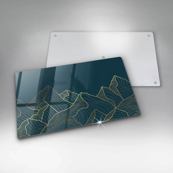 Skärbräda i härdat glas Abstrakta berg