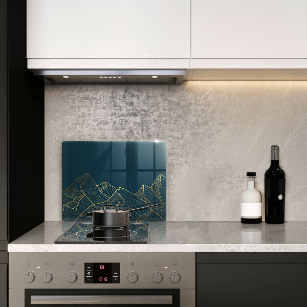 Skärbräda i härdat glas Abstrakta berg