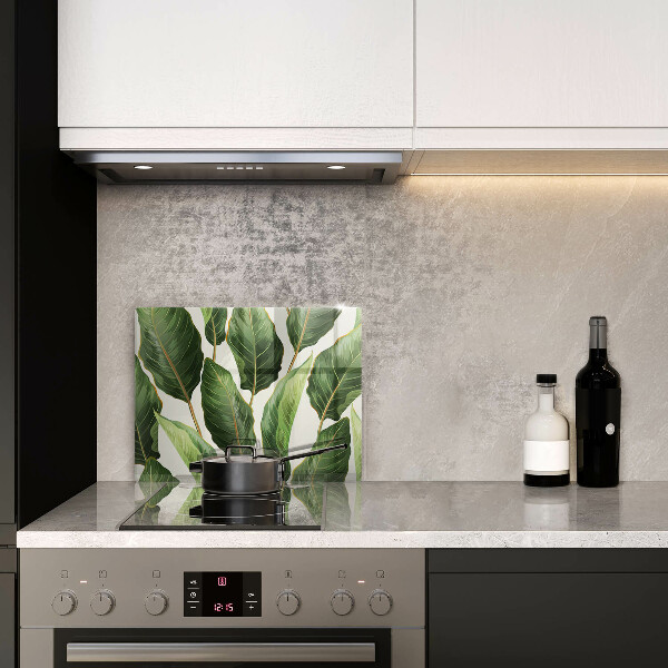 Skärbräda i härdat glas Bananblad