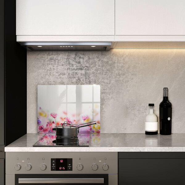 Skärbräda i härdat glas Äng av blommor