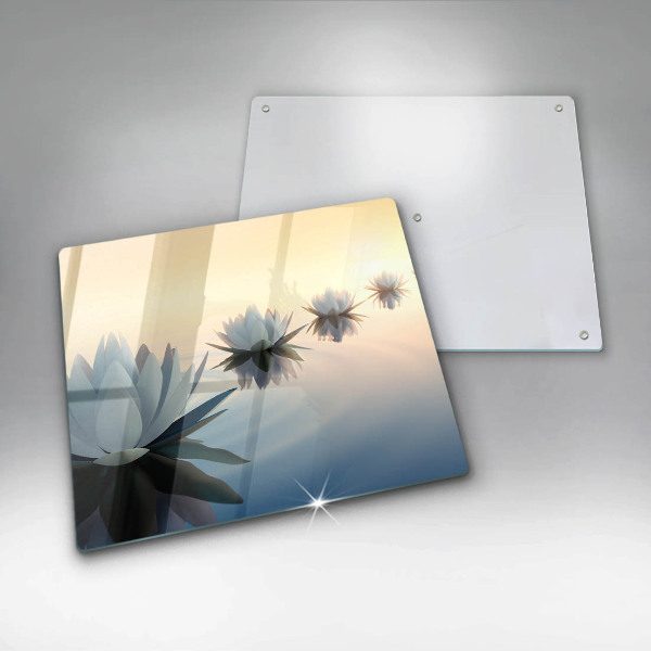 Skärbräda av glas Näckrosblommor