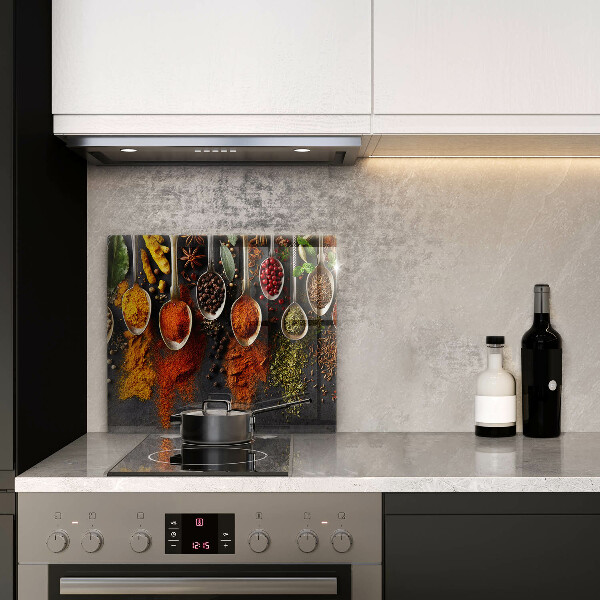 Skärbräda av glas Kryddskedar