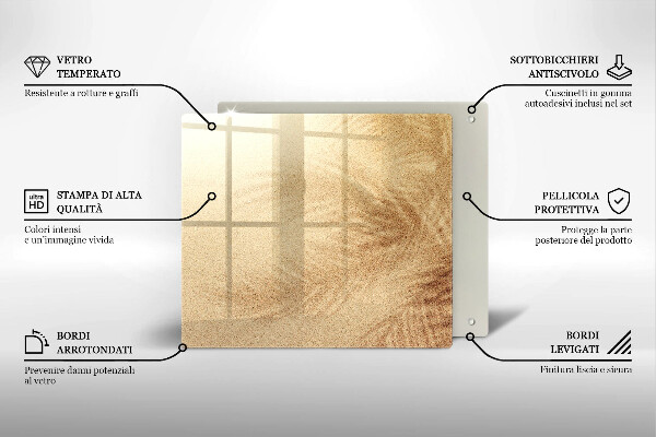 Skärbräda av glas Strandsandsemester
