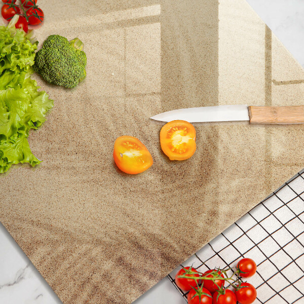 Skärbräda av glas Strandsandsemester