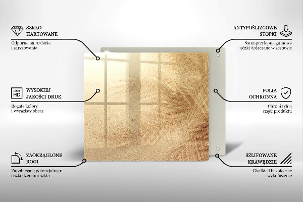 Skärbräda av glas Strandsandsemester