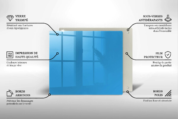Skärbräda av glas Kolor niebieski