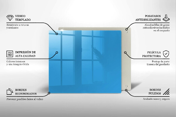 Skärbräda av glas Kolor niebieski