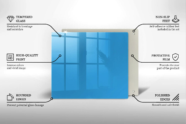 Skärbräda av glas Kolor niebieski
