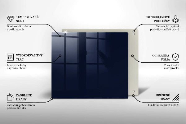 Skärbräda av glas Kolor granatowy