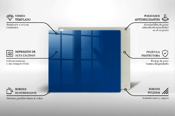 Skärbräda av glas Kolor niebieski