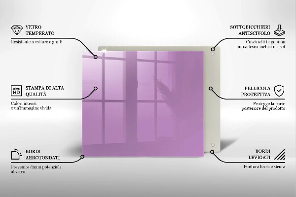 Skärbräda av glas Kolor fioletowy