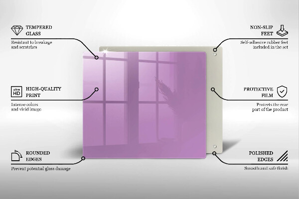 Skärbräda av glas Kolor fioletowy