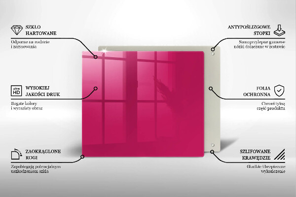 Skärbräda av glas Kolor różowy