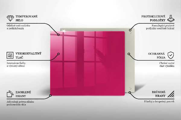 Skärbräda av glas Kolor różowy