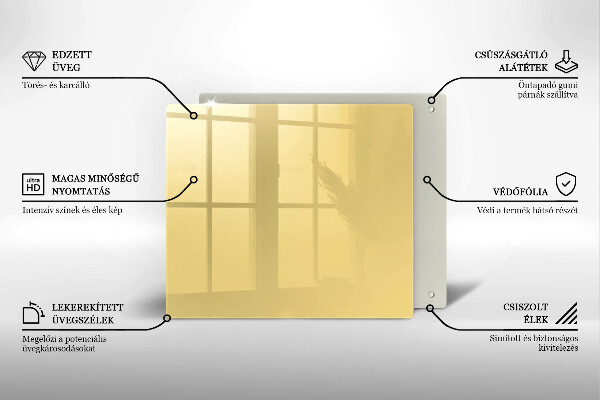 Skärbräda av glas Kolor żółty