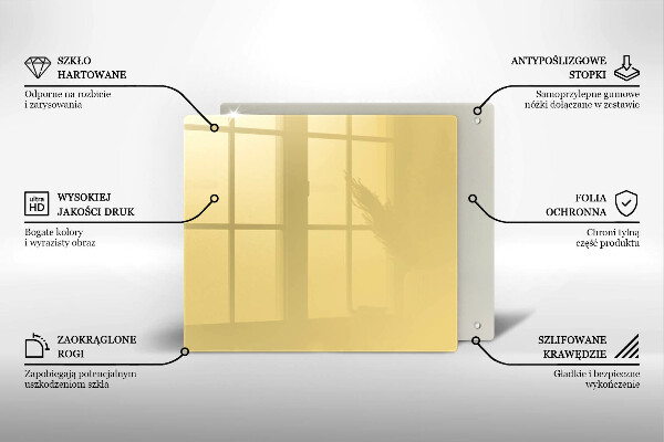 Skärbräda av glas Kolor żółty