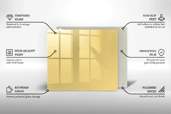 Skärbräda av glas Kolor żółty