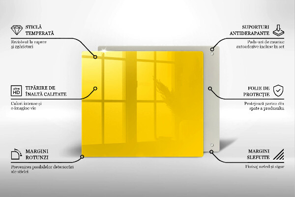 Skärbräda av glas Kolor żółty