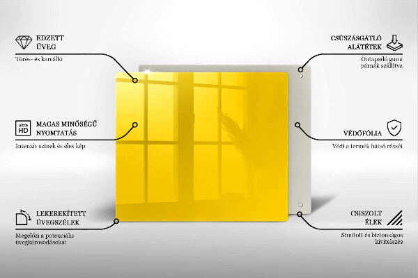 Skärbräda av glas Kolor żółty