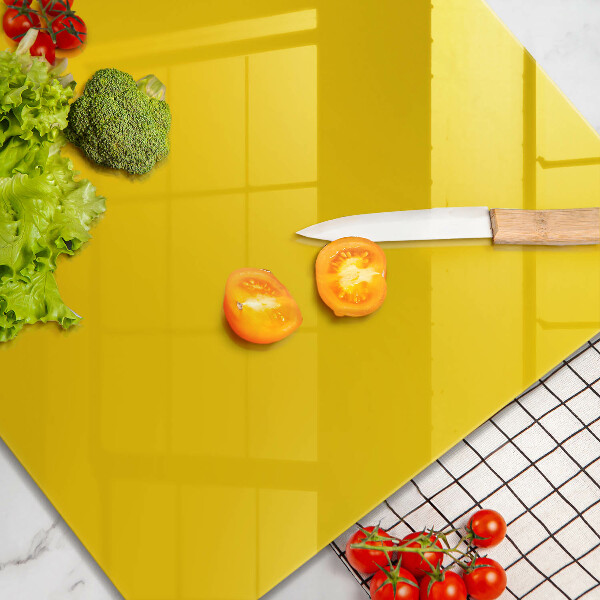 Skärbräda av glas Kolor żółty