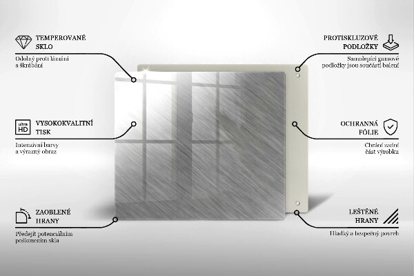 Skärbräda av glas Bakgrund textur metall