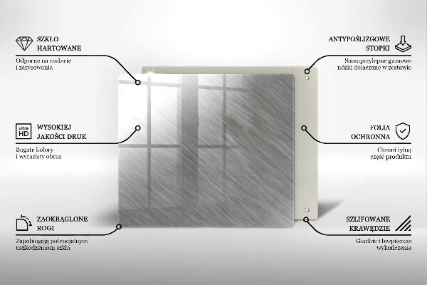 Skärbräda av glas Bakgrund textur metall