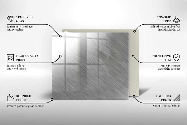 Skärbräda av glas Bakgrund textur metall