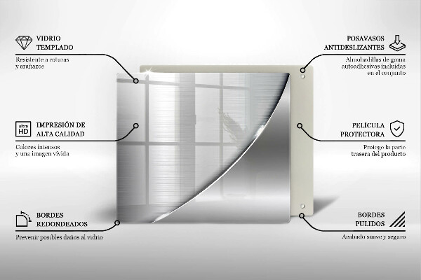 Skärbräda av glas Metallformer