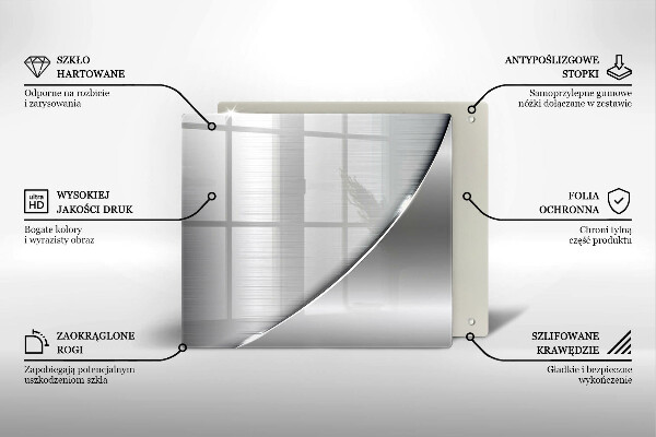 Skärbräda av glas Metallformer