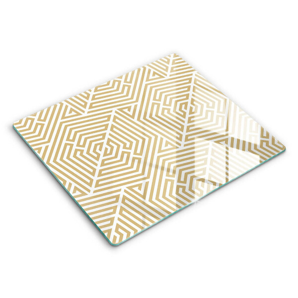 Skärbräda av glas Geometriska linjer