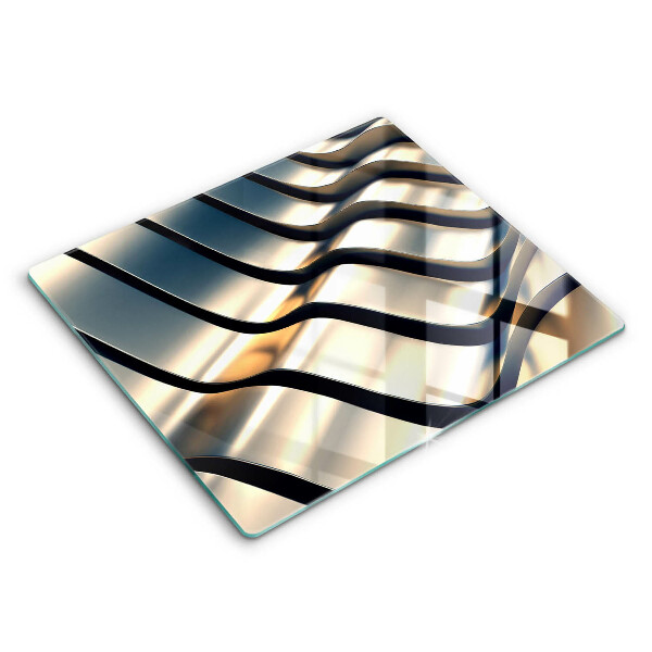 Skärbräda av glas 3D metallformer