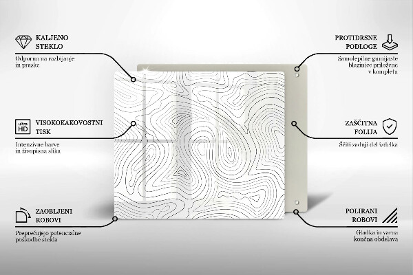Skärbräda av glas Abstraktionsformer