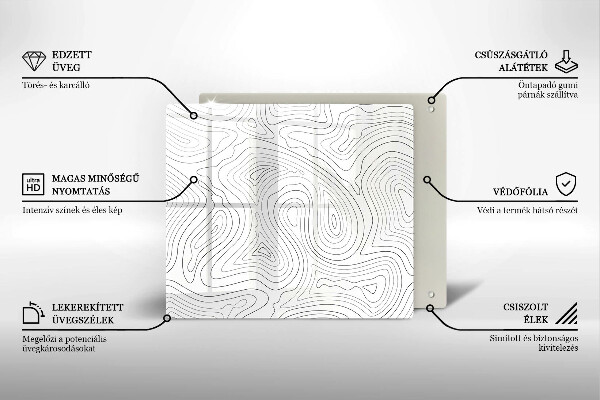Skärbräda av glas Abstraktionsformer