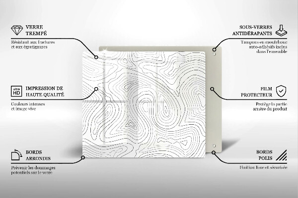 Skärbräda av glas Abstraktionsformer