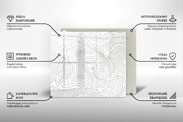 Skärbräda av glas Abstraktionsformer